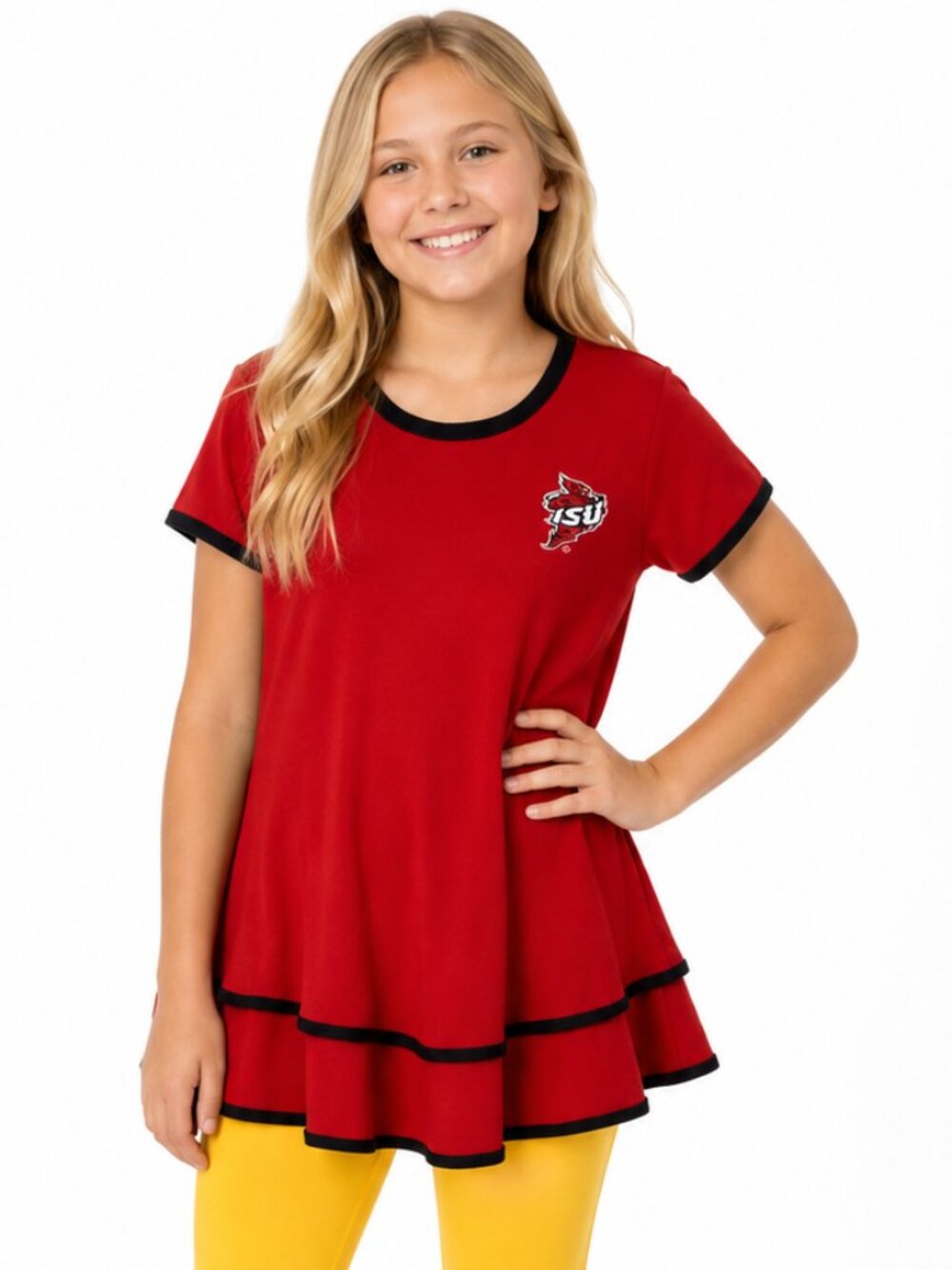 Iowa State Cyclones Girl Dress Size Medium 10/12 Ruffle Stitched Cheerleader